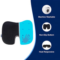 BEKVAM Orthopedic Gel Memory Foam Seat Cushion