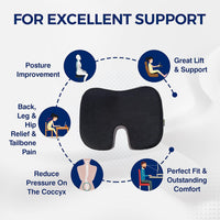 BEKVAM Orthopedic Gel Memory Foam Seat Cushion