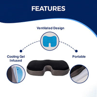 BEKVAM Orthopedic Gel Memory Foam Seat Cushion