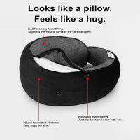 Haimi Wave Memory Foam Travel Pillow - 360° Ergonomic Neck Support