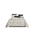 Modern Neutral Botanical Bedding – Cream and Grey Wild Grass Illustration Duvet Cover & Shams