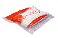 Pacific Fiber Pillow - Premium White Fabric with Orange Piping