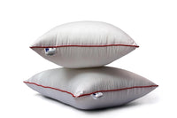 Pacific Fiber Pillow - Premium White Fabric with Orange Piping